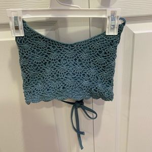 faux crochet bikini top